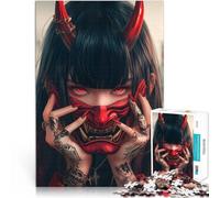 Puzzle de 2000 Piezas para Adultos Chica Demonio con máscara Juguetes para aliviar el estrés Interacción Entre Padres e Hijos 70x100cm