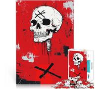Puzzle de 2000 Piezas para Adultos Cráneo Grunge Marca la X Competición de Velocidad de Manos Colección de Artistas, Bellas Artes 70x100cm