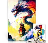 Puzzle de 2000 Piezas para Adultos Dragón Juguetes adictivos Que desafían la Inteligencia Cerebral decoración de Pared 70x100cm