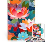 Puzzle de 2000 Piezas para Adultos El jardín de Loto Encantado Desafío difícil para aliviar el estrés Decoración 70x100cm