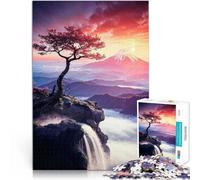 Puzzle de 2000 Piezas para Adultos Fujisan Sakura Amanecer Juguete Educativo para aliviar el estrés Gran Regalo para Juegos 70x100cm