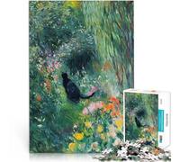 Puzzle de 2000 Piezas para Adultos Gato Negro en el jardín de Monet Juguetes de Juego desafiantes para la decoración del hogar 70x100cm