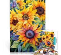 Puzzle de 2000 Piezas para Adultos Girasoles Juguetes adictivos Que desafían la Inteligencia Cerebral Decoración del hogar 70x100cm