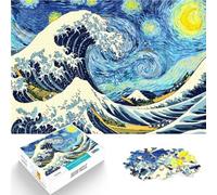 Puzzle de 2000 Piezas para Adultos Gran Ola de la Noche Estrellada Desafiante Difícil Cada Pieza es única: un desafiante y Divertido Juego Familiar 70x100cm