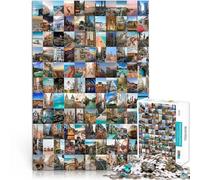Puzzle de 2000 Piezas para Adultos Hermosa Ciudad uniendo Arte Juegos Divertidos para la Familia Mejorar el Amor Entre Parejas 70x100cm