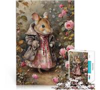 Puzzle de 2000 Piezas para Adultos La señora Tittlemouse en un jardín de Rosas Diversión Familiar Gran Regalo para Juegos 70x100cm