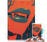 Puzzle de 2000 Piezas para Adultos Labios de Vampiro Juguetes adictivos Que desafían la Inteligencia Cerebral Una Obra de Arte 70x100cm