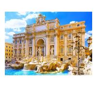 Puzzle de 2000 piezas para adultos, maravilloso rompecabezas arquitectónico de la fuente de Trevi en Roma, recuerdo turístico y juguete regalo para adolescentes