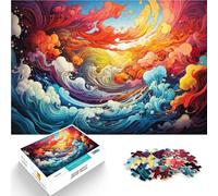 Puzzle de 2000 piezas para adultos, paisaje, juegos educativos, juguetes para hacer usted mismo, con póster y hoja de preguntas y respuestas, 70 x 100 cm