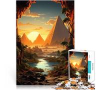Puzzle de 2000 Piezas para Adultos pirámide del Atardecer Juguetes de Juego para Regalo Familiar Gran Regalo para Juegos 70x100cm