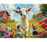 Puzzle de 2000 Piezas para Adultos, Puzzle de Madera, Rompecabezas de Gran Detalle y Colores Vibrantes - Un Desafío Divertido para Toda la Familia, Decor de Hogar, 99.5 x 70.5 cm cortijo Oveja w0-687