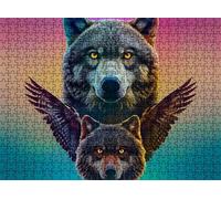 Puzzle de 2000 Piezas para Adultos, Puzzle de Madera, Rompecabezas de Gran Detalle y Colores Vibrantes - Un Desafío Divertido para Toda la Familia, Decor de Hogar, 99.5 x 70.5 cm sueño Lobo w0-609
