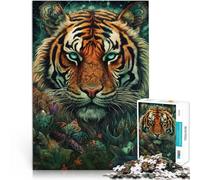 Puzzle de 2000 Piezas para Adultos Tigre Floral Juguetes adictivos Que desafían la Inteligencia Cerebral Gran Regalo 70x100cm