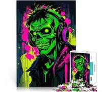 Puzzle de 2000 Piezas para Adultos Zombie con Auriculares Competición de Velocidad de Manos con póster a Juego y Hoja de Trivia 70x100cm