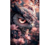 Puzzle de 30 Piezas para Adultos - Flor Búho - Rompecabezas Premium con Reverso de Letras para Clasificación, Regalo de Gama Alta para Aficionados, 25x20 cm
