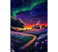 Puzzle de 30 Piezas para Adultos - Flores Aurora - Rompecabezas Premium con Reverso de Letras para Clasificación, Regalo de Gama Alta para Aficionados, 25x20 cm