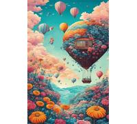 Puzzle de 30 Piezas para Adultos - Globo Aerostático Forma Flor - Rompecabezas Premium con Reverso de Letras para Clasificación, Regalo de Gama Alta para Aficionados, 25x20 cm