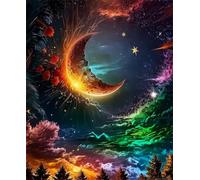 Puzzle de 30 Piezas para Adultos - Luna Abstracta - Rompecabezas Premium con Reverso de Letras para Clasificación, Regalo de Gama Alta para Aficionados, 25x20 cm