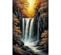 Puzzle de 30 Piezas para Adultos - Paisaje Cascada - Rompecabezas Premium con Reverso de Letras para Clasificación, Regalo de Gama Alta para Aficionados, 25x20 cm