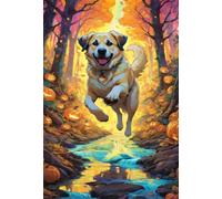 Puzzle de 30 Piezas para Adultos - Río Jungla Perro - Rompecabezas Premium con Reverso de Letras para Clasificación, Regalo de Gama Alta para Aficionados, 25x20 cm