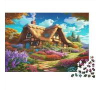 Puzzle De 300 para Adultos, Casa Rural en la montaña, paisajes Puzzle, Rompecabezas De Madera, Juguetes De Rompecabezas Intelectuales, Educación Y Aprendizaje Rompecabezas Juguetes