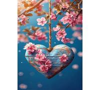 Puzzle de 300 Piezas Corazón Flores, Rompecabezas para Adultos 38x26 cm, Juego Creativo, Desarrolla la Concentraciòn y la Logica, Puzzles 300 Piezas Adultos