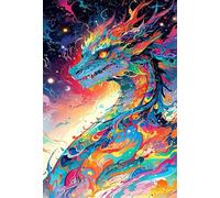 Puzzle de 300 Piezas Dragón Dibujos Animados 40x28 cm, Juguete desafío y Juego Educativo, Ejercita Paciencia, Rompecabezas Clásico para Adultos 300 Piezas