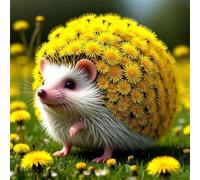 Puzzle de 300 Piezas,Erizo de Flores Amarillas Puzzle para Adultos,Un Desafiante Acertijo,Juegos de Rompecabezas para Toda la Familia,Rompecabezas Adultos DIY Arte