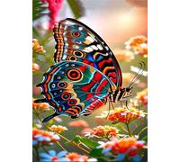 Puzzle de 300 Piezas Flor Mariposa 40x28 cm, Reto Creativo, Juguete desafío y Juego Educativo, Divertido Juego Familiar Rompecabezas para Adultos 300 Piezas