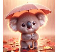 Puzzle de 300 Piezas,Koala en un día lluvioso Puzzle para Adultos,Un Desafiante Acertijo,Juegos de Rompecabezas para Toda la Familia,Rompecabezas Adultos DIY Arte