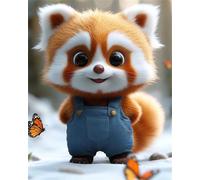 Puzzle de 300 Piezas Mariposa Pequeño Panda 40x28 cm, Reto Creativo, Juguete desafío y Juego Educativo, Divertido Juego Familiar Rompecabezas para Adultos 300 Piezas