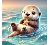 Puzzle de 300 Piezas,Nutrias de río Estrellas de mar Puzzle para Adultos,Un Desafiante Acertijo,Juegos de Rompecabezas para Toda la Familia,Rompecabezas Adultos DIY Arte