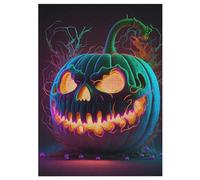 Puzzle de 300 piezas para adolescentes, Halloween Pumpkin, puzles para adultos, rompecabezas de madera, juego de descompresión, rompecabezas de juguete 42 × 30 cm