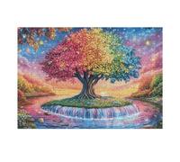 Puzzle De 300 Piezas para Adultos Arcoíris Árbol de la Vida 40x28cm Nivel Intermedio para Mejora De Habilidades Ideal para Entrenamiento De Pensamiento Lógico