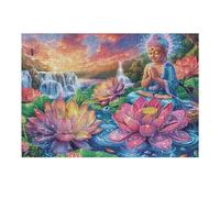 Puzzle De 300 Piezas para Adultos Buda Loto Zen 300 PCS 40x28cm Apto para Principiantes Montaje Fluido Relajación Diaria Ejercicio Cerebral Regalo