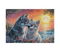 Puzzle De 300 Piezas para Adultos Cachorro de Zorro Nevado 40x28cm Nivel Intermedio para Mejora De Habilidades Ideal para Entrenamiento De Pensamiento Lógico