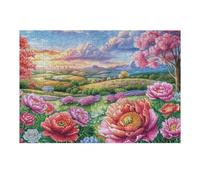 Puzzle De 300 Piezas para Adultos Campo de Margaritas 300 PCS 40x28cm Nivel Intermedio Ideal para Mejora De Habilidades Entrenamiento De Pensamiento Lógico Regalo