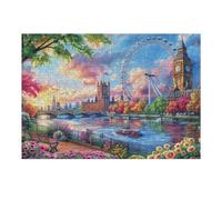 Puzzle De 300 Piezas para Adultos Canal Castillo Paisaje 40x28cm Alto Nivel De Dificultad para Jugadores Avanzados Ideal para Entrenamiento De Habilidades Desafíate