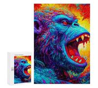 Puzzle de 300 piezas para adultos, colorido, diseño de oso roaring -1 rompecabezas para adultos, juguete de bricolaje de carreras de velocidad de mano, oferta como regalo para toda la familia, 300