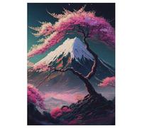 Puzzle de 300 piezas para adultos, diseño de flores de cerezo, para niños, rompecabezas de madera, decoración del hogar, 42 × 30 cm
