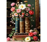 Puzzle de 300 Piezas para Adultos Flor de Libro marrón, un Rompecabezas Desafiante y Difícil, Juego Educativo y Estimulante, Puzzles Divertido para Toda la Familia