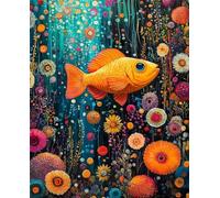 Puzzle de 300 Piezas para Adultos Graffiti Flores Koi, un Rompecabezas Desafiante y Difícil, Juego Educativo y Estimulante, Puzzles Divertido para Toda la Familia