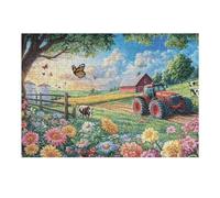 Puzzle De 300 Piezas para Adultos Granja Cabaña Campo Primavera 40x28cm Apto para Toda La Familia Ideal para Reuniones Fiestas Encuentros De Amigos Actividad De Grupo
