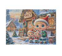 Puzzle De 300 Piezas para Adultos Hombre de Jengibre Cabaña Navideña 40x28cm Apto para Toda La Familia Ideal para Reuniones Fiestas Encuentros De Amigos Actividad De Grupo