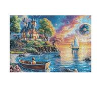Puzzle De 300 Piezas para Adultos Isla Tropical Paisaje 40x28cm Actividad En Interiores Vacaciones De Invierno Días Fríos Tiempo En Familia Hobby
