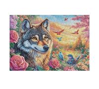 Puzzle De 300 Piezas para Adultos Lobo Bosque Nevado 40x28cm Puzzle De Arteterapia Ideal para Salud Mental Alivio del Estrés Regulación Emocional Regalo Divertida