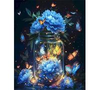 Puzzle de 300 Piezas para Adultos Luciérnagas Peonía Nocturna, un Rompecabezas Desafiante y Difícil, Juego Educativo y Estimulante, Puzzles Divertido para Toda la Familia
