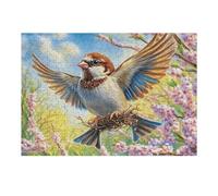 Puzzle De 300 Piezas para Adultos Martín Pescador pescando un pez 300 PCS 40x28cm Arte De Pared Enmarcable para Dormitorio Salón Oficina Decoración Única Ideal para Amantes del Arte