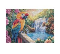 Puzzle De 300 Piezas para Adultos Martín Pescador pescando un pez 300 PCS 40x28cm Cartón Grueso Resistente Impresión HD Alivio del Estrés Ideal para Hobby Ocio En Casa Noches