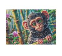 Puzzle De 300 Piezas para Adultos Mono Bambú Selva 40x28cm Alto Nivel De Dificultad para Jugadores Avanzados Ideal para Entrenamiento De Habilidades Desafíate